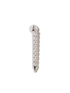 Maria Tash 18kt White Gold Eternity Bar Diamond Single Earring In Silver