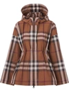 BURBERRY CHECKED HOODED JACKET