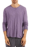 Atm Anthony Thomas Melillo Destroyed Long Sleeve T-shirt In Faded Grape