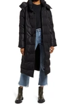 Allsaints Allana Hooded Puffer Coat In Black