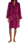 Natori Plush Fleece Robe In Jewel Violet