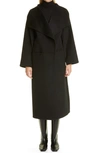Totême Toteme Annecy Open Front Wool & Cashmere Coat In Black