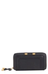Chloé Marcie Leather Zip Wallet In Black