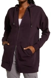 Zella Amazing Long Full Zip Hoodie In Purple Nebula
