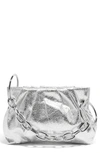 House Of Want Chill Vegan Leather Frame Clutch In Platinum