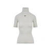 Off-white Logo Second Skin Turtleneck Top In Grey