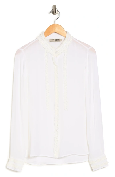 Go By Go Silk Go Downtown Abby Shirt In White