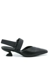 Ferragamo Sagar Slingback In Black Nappa Leather In Black