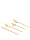 Jonathan Adler Gold Tone Vienna Cutlery Set In 金色
