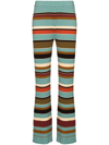 ULLA JOHNSON ROCHELLE STRIPED KNITTED TROUSERS