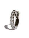 Spinelli Kilcollin 18k White Gold Mini Micro Diamond Hoop Earring In Black