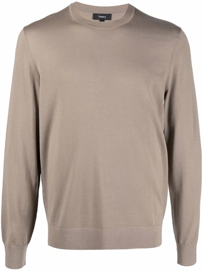 Theory Round Neck Jumper In 中性色