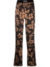 TOM FORD FLORAL-PRINT LOGO LOUNGE trousers