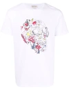 Alexander Mcqueen Doodle Skull-print T-shirt In White