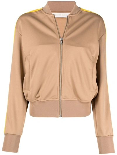 Palm Angels Side-stripe Track Jacket In Neutro