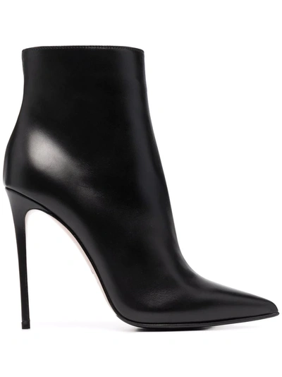 Le Silla Eva 120 High Heels Ankle Boots In Black Leather