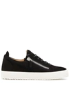 Giuseppe Zanotti Frankie Crocodile-effect Sneakers In 黑色