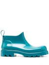 Bottega Veneta Blue Stride Rubber Ankle Boots In 蓝色