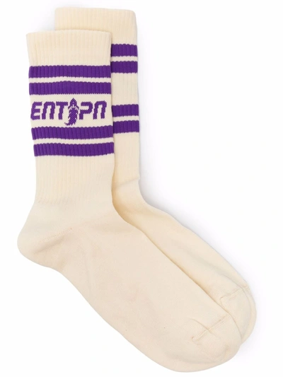 Enterprise Japan Logo-print Socks In Neutrals