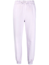 Red Valentino Logo-print Drawstring Cotton Track Pants In 紫色