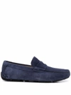 Ferragamo Sf Ornament Driver Loafers In 蓝色