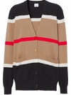 BURBERRY ICON STRIPE KNITTED CARDIGAN