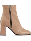Giuseppe Zanotti Sveva Lizard-skin Effect Ankle Boots In Rosa