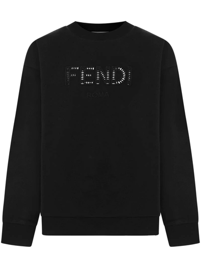 Fendi Kids Sweatshirt In Nero