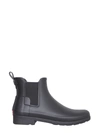 Hunter Refined Waterproof Chelsea Boot In Nero