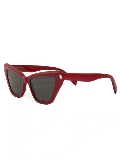 Saint Laurent Sl 466 Cat-eye Sunglasses In Red