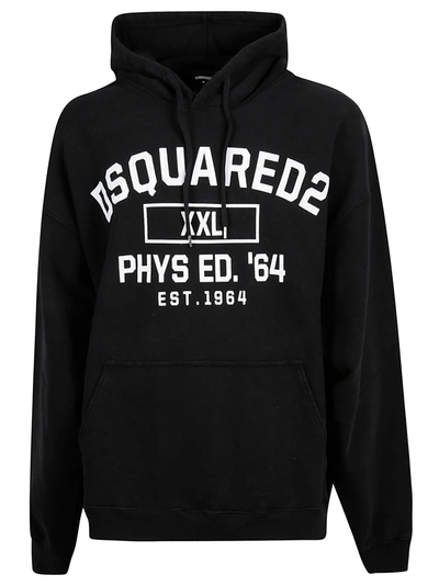 Dsquared2 Logo-print Hoodie In Schwarz