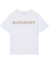 BURBERRY LOGO刺绣T恤