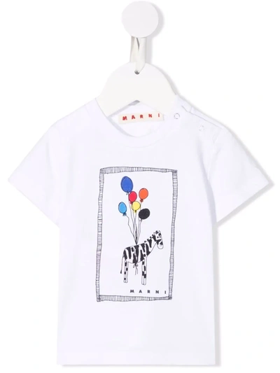 Marni Babies' Graphic-print T-shirt In White