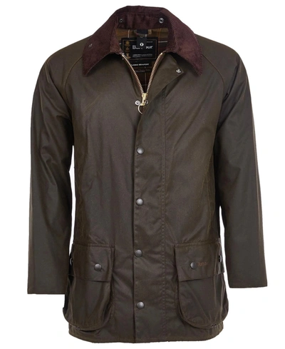 Barbour Classic Beaufort Wax Olive Green Jacket In Ol71