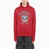 BALENCIAGA RED T-SHIRT WITH HOOD,674685TLV89-J-BALEN-6163