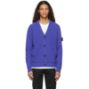 STONE ISLAND PURPLE KNIT CARDIGAN