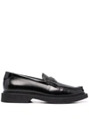 Saint Laurent Anthony Embellished Leather Penny Loafers In Black