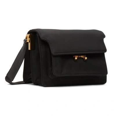 Marni Black Mini Nylon Trunk Bag In Z3o20 Black+black+(b