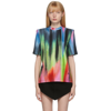 Attico Rainbow-print Short-sleeved T-shirt In 021 Multicolor
