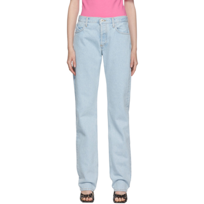 Attico Straight-leg Boyfriend Jeans In Blue