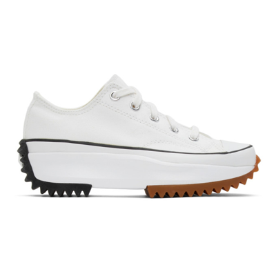 Converse White Run Star Hike Sneakers In White Black