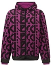 Kenzo Cotton Sweatshirt With Zipper In Purple