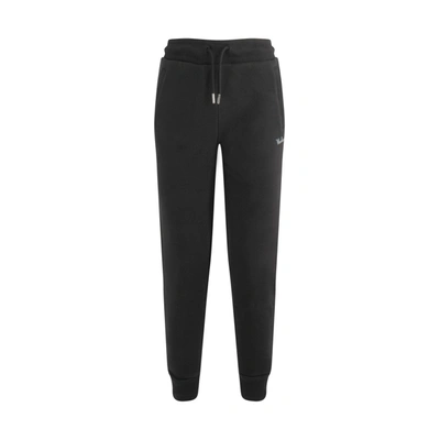 Woolrich Fleece Sweatpant Fleece Trousers Black Cotton Woman