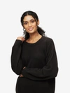 DEREK ROSE DEREK ROSE WOMEN'S RELAXED SWEATER DAPHNE CASHMERE BLACK,1515-DAPH001BLA