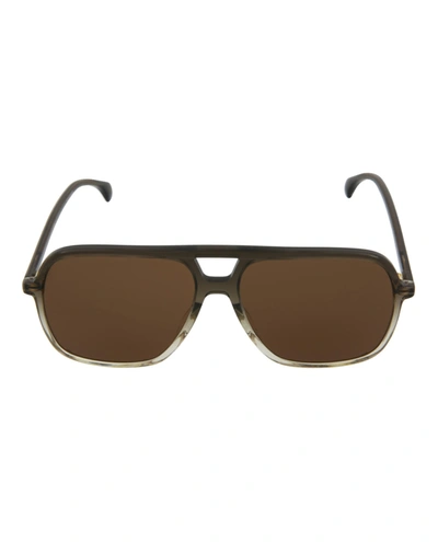 Gucci Aviator-style Acetate Sunglasses In Brown