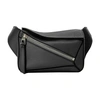 Loewe Puzzle Edge Mini Leather Belt Bag In Black