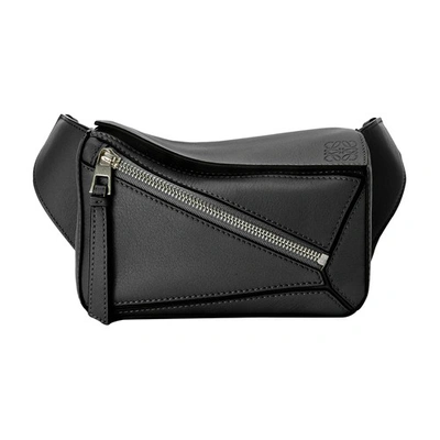 Loewe Mini Puzzle Bumbag In Black