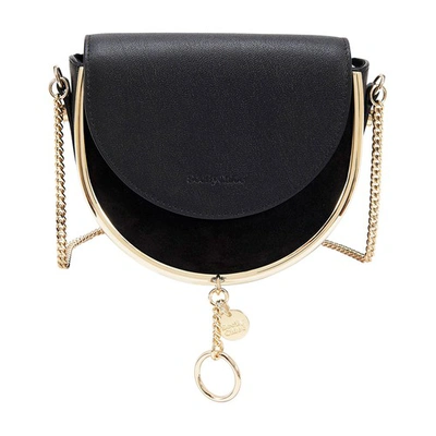 See By Chloé Mara Leather Saddle Bag In Black