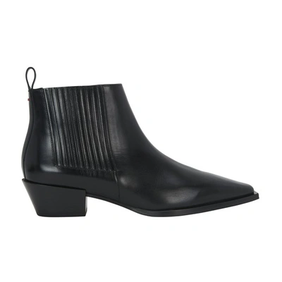 Aeyde Bea Leather Ankle Boots In Black  