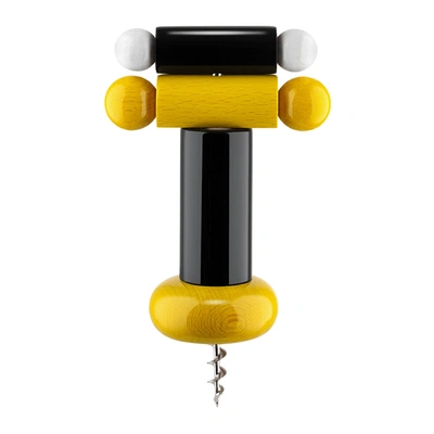 Alessi Industrial Corkscrew In Black,white,yellow